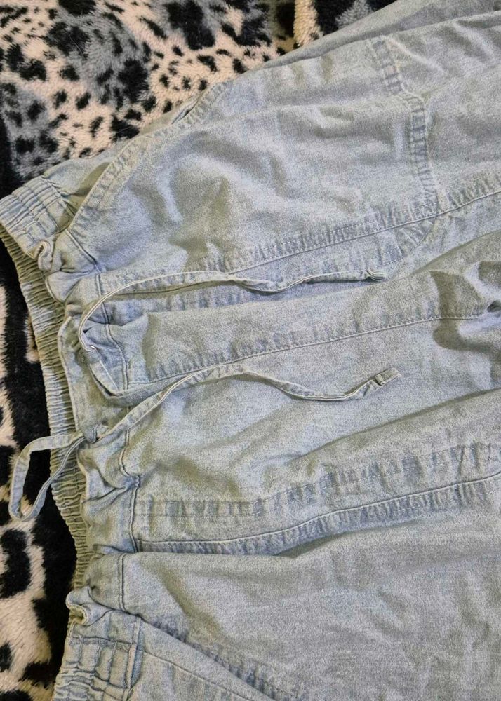 Light Wash Denim Joggers