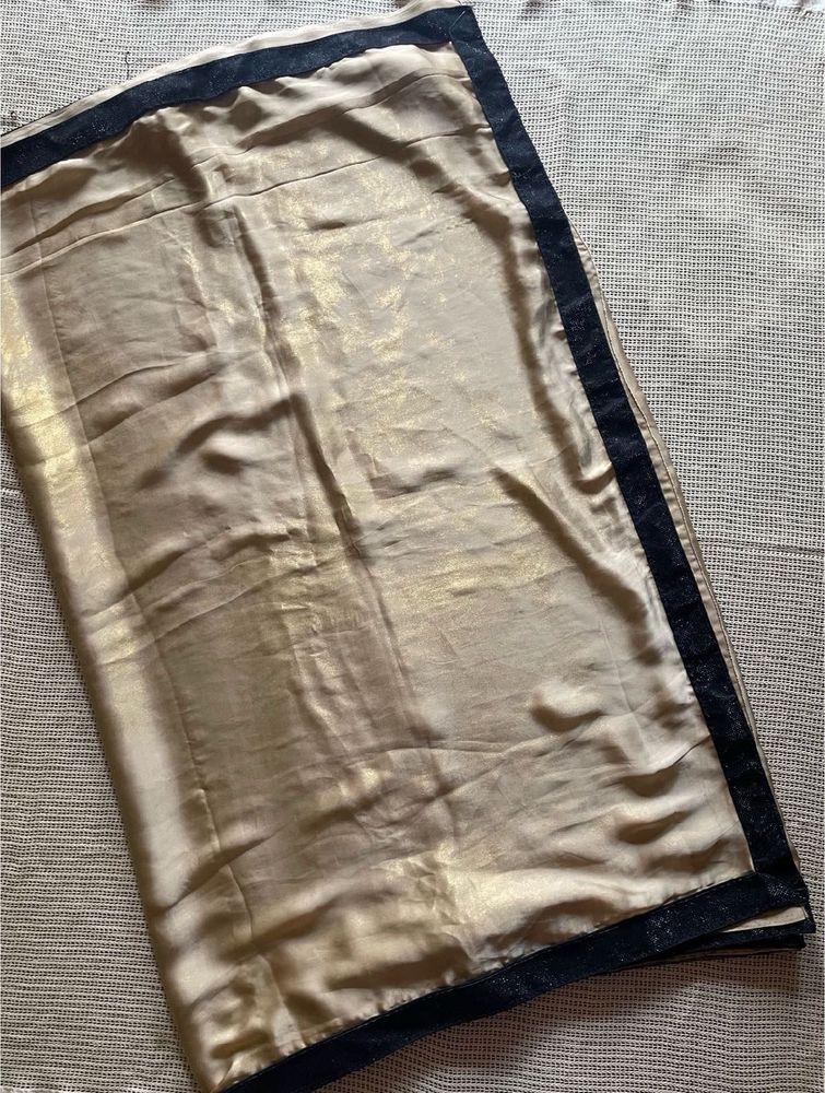 Elegant Gold And Black Saree