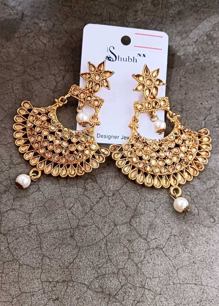 Golden Designer Earrings