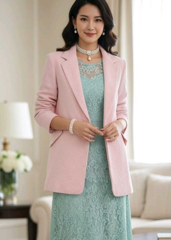 Pink Textured Blazer