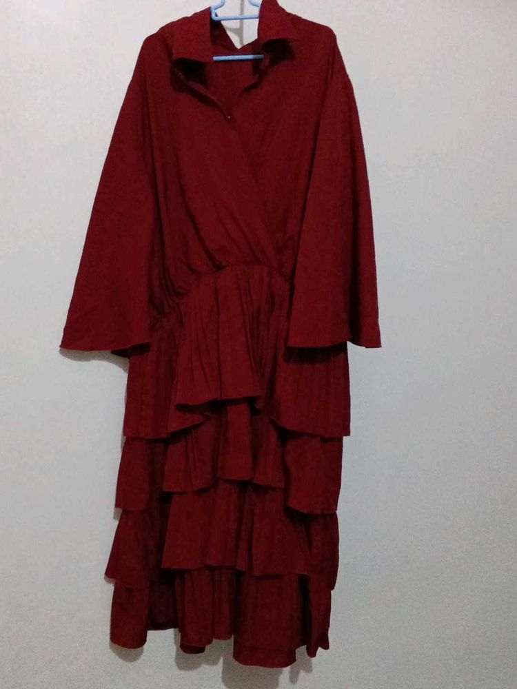Elegant Ruffled Midi Dress
