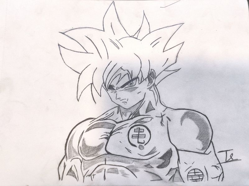 Anime Sketch Goku Upper Body
