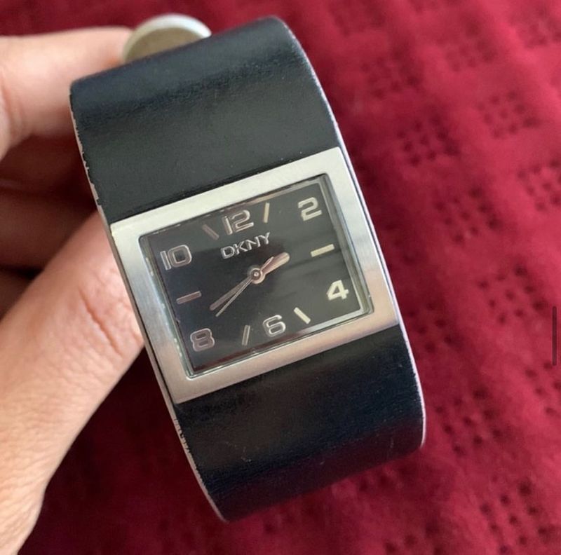 Vintage DKNY Leather Strap Watch