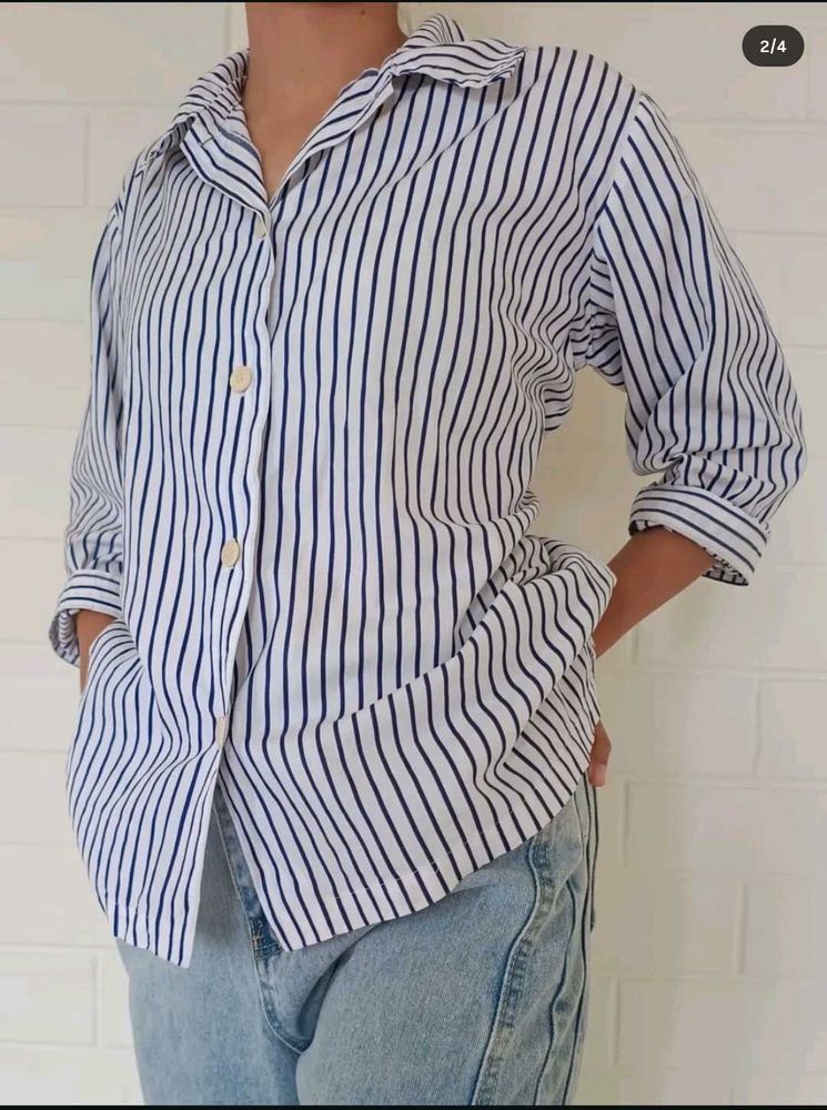 Striped Button-Down Shirt