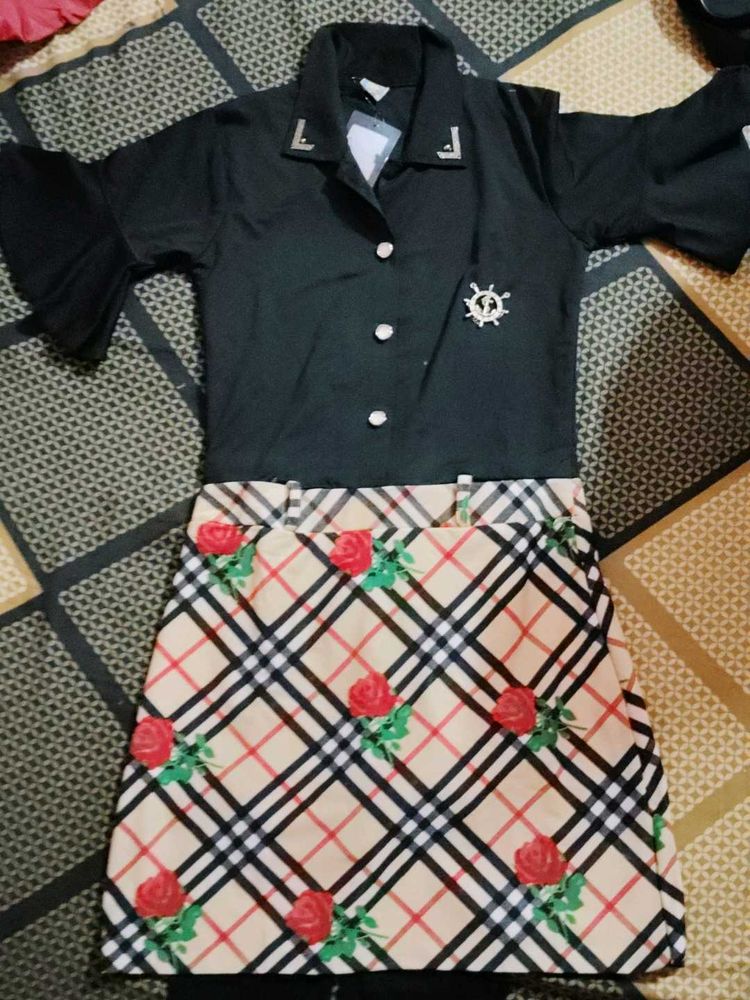 Girls Frock &amp; Leggins Set