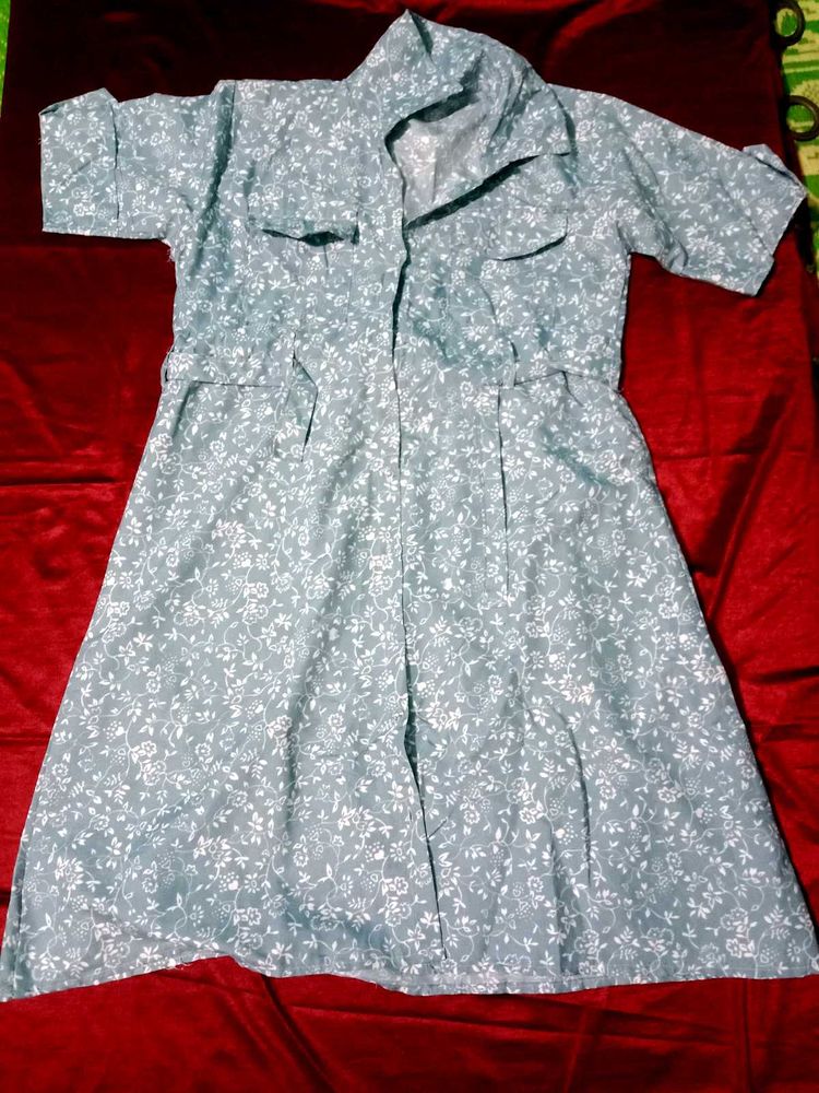 Vintage Floral Shirt Dress