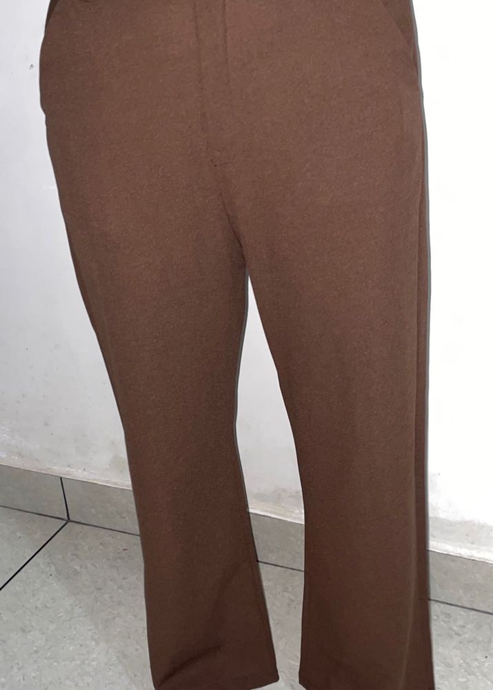 Brown Flare Leg Pants