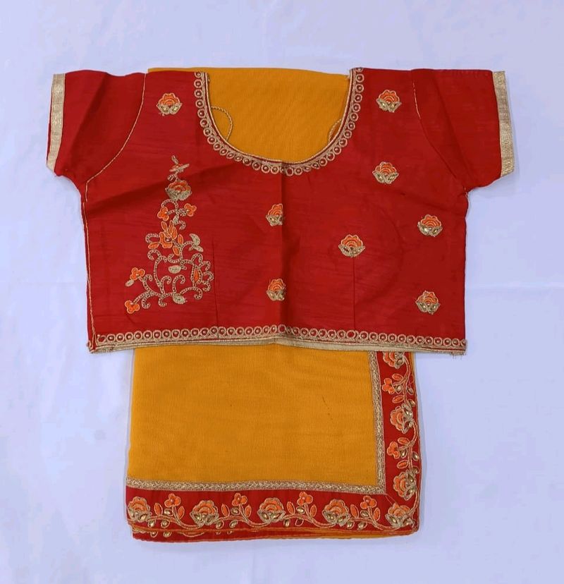 Plain Saree Border Readymade Blouse