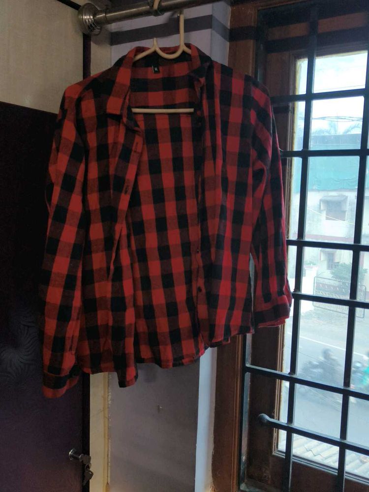 Red &amp; Black Checkered Flannel