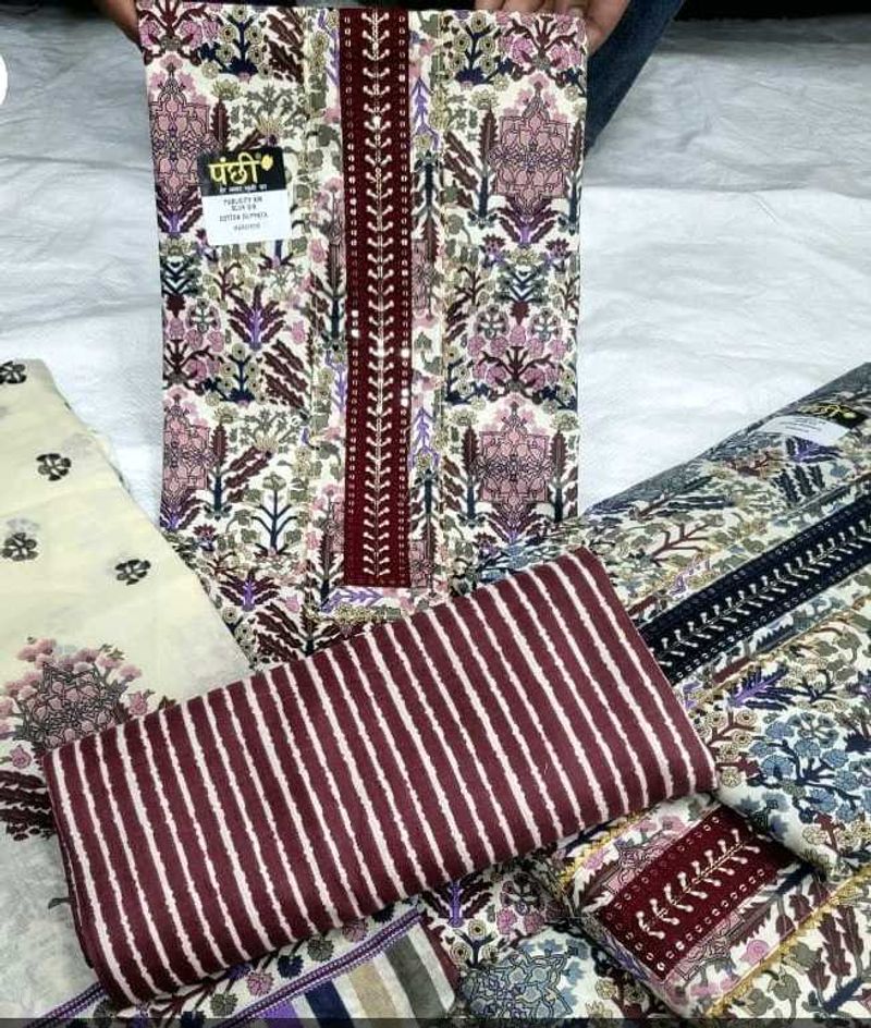 cotton printed suit