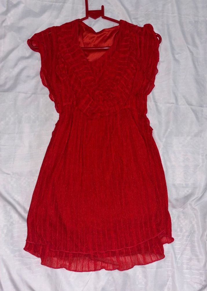 Red Ruffle Dress