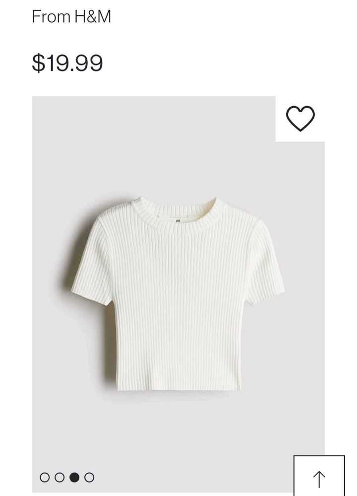 H&amp;M RIB-KNIT TOP