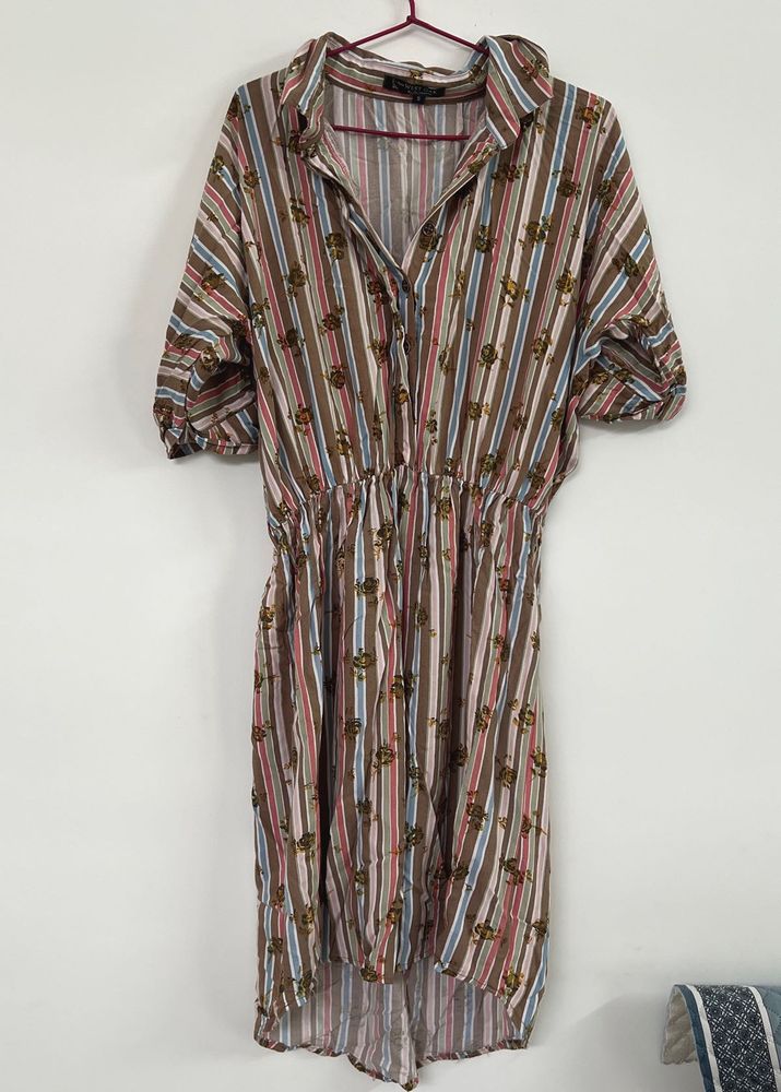 Striped Shirt Dress