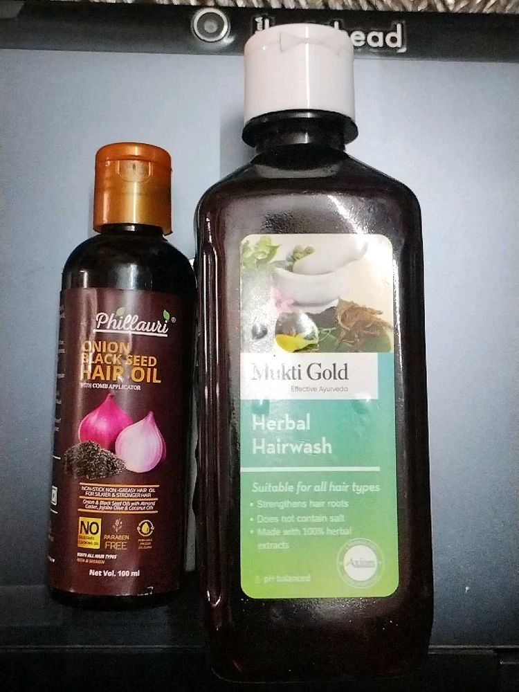 Mukti Gold Herbal Hair Wash&amp; Phillauri Hairoil