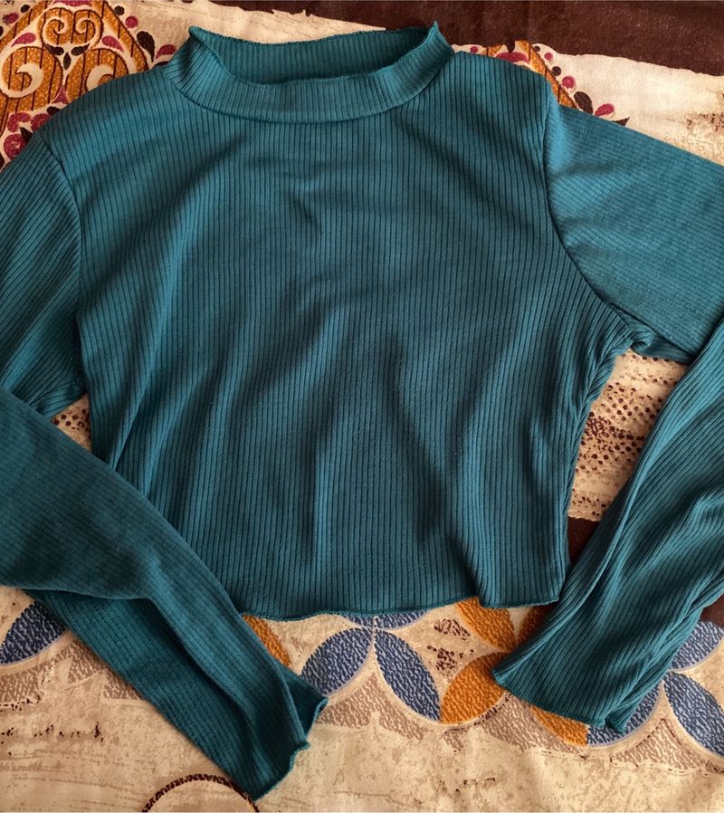 Sss Women Teal Crop Top