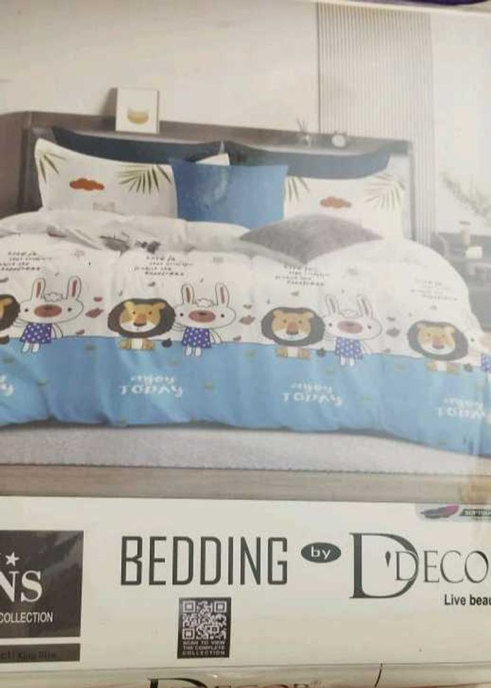 Cartoon Print Double Bed Sheet