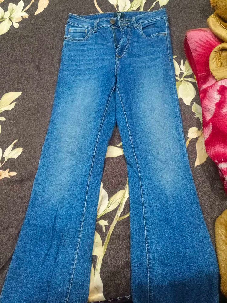 Blue Denim Flare Jeans