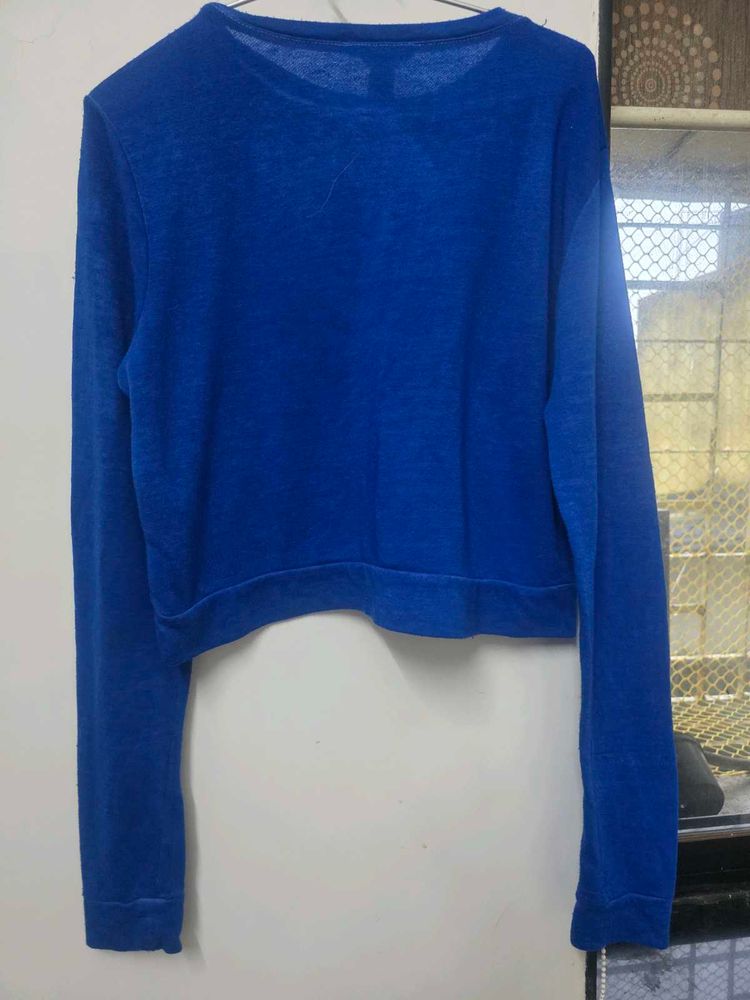 Blue Long Sleeve Top