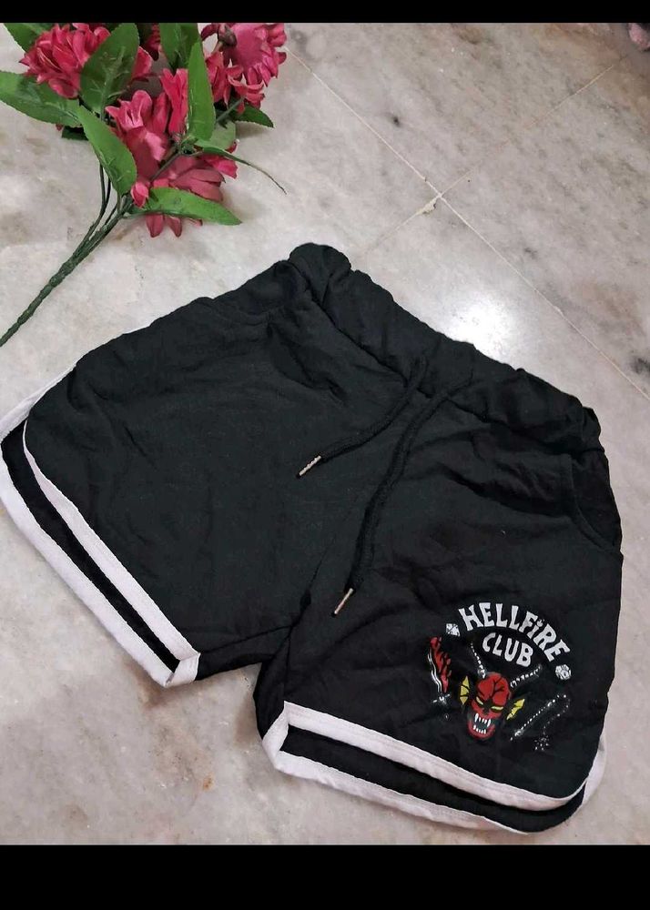 Hellfire Jet Black Women Shorts