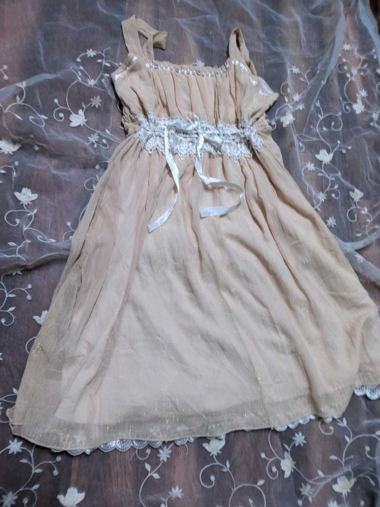 Vintage-Inspired Beige Dress