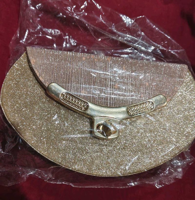 Wedding Party Gold Glitter Clutch
