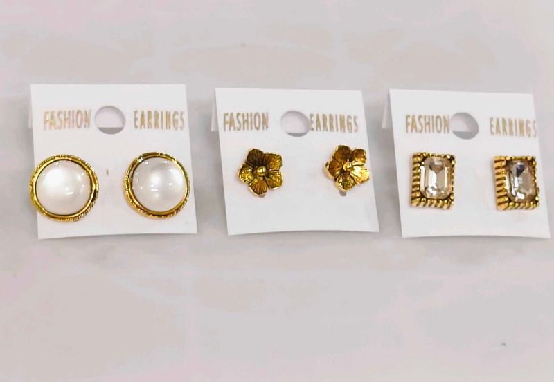 Earrings - Studs Combo of 3