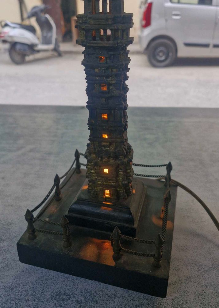 vintage brassTemple Showpiece with Lights