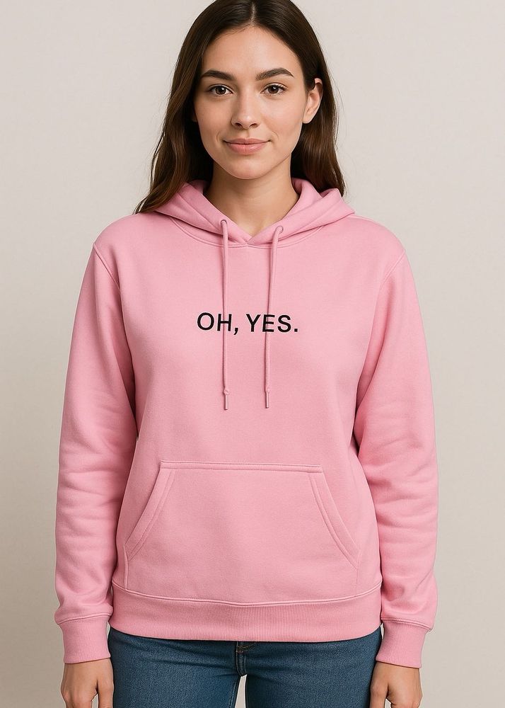 Pink &#39;OH YES&#39; Hoodie - Size M