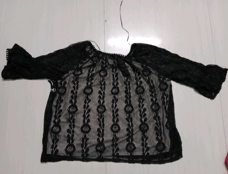 Elegant Black Lace Top