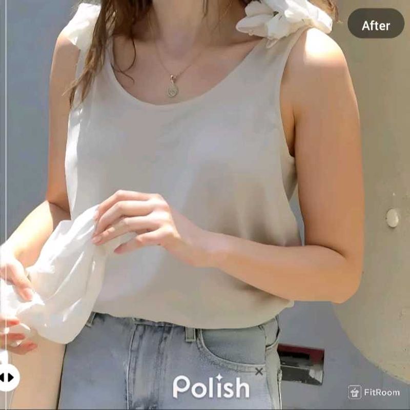 New With Tag Shoulder Flower White Korean Top