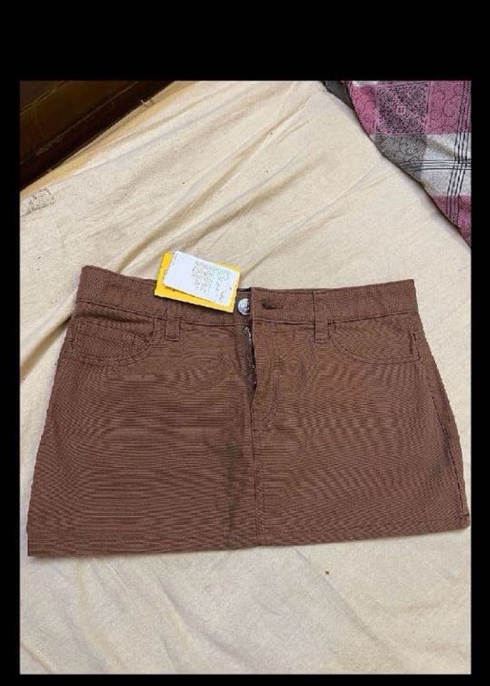Brown Mini Skirt