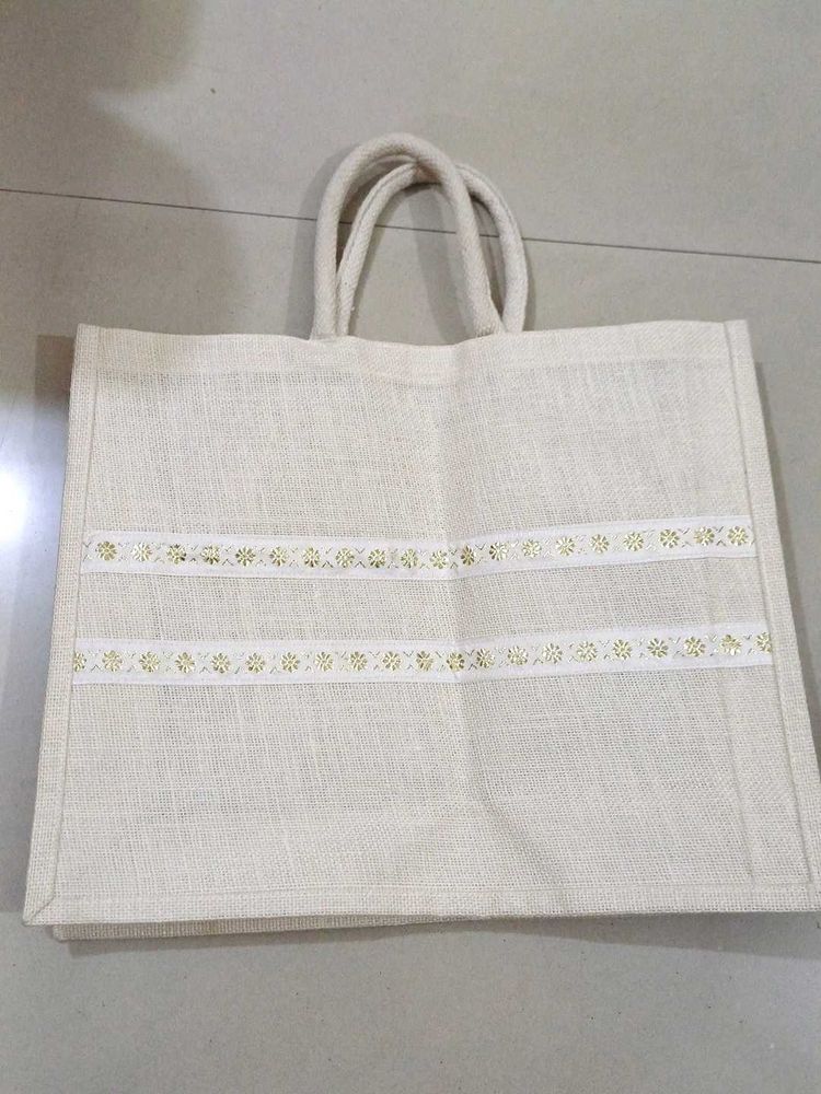 white jute bag