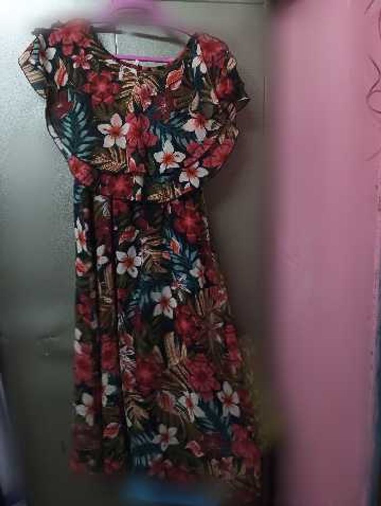 Floral Print Dress max midi