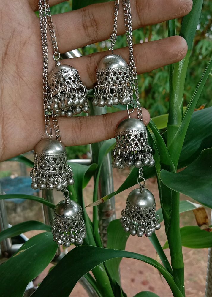 Oxidized Long Layered Jhumka for Women
