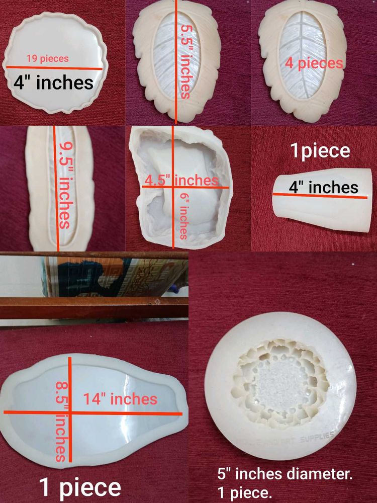 Silicon Molds For White Resin Art Total 32pieces .