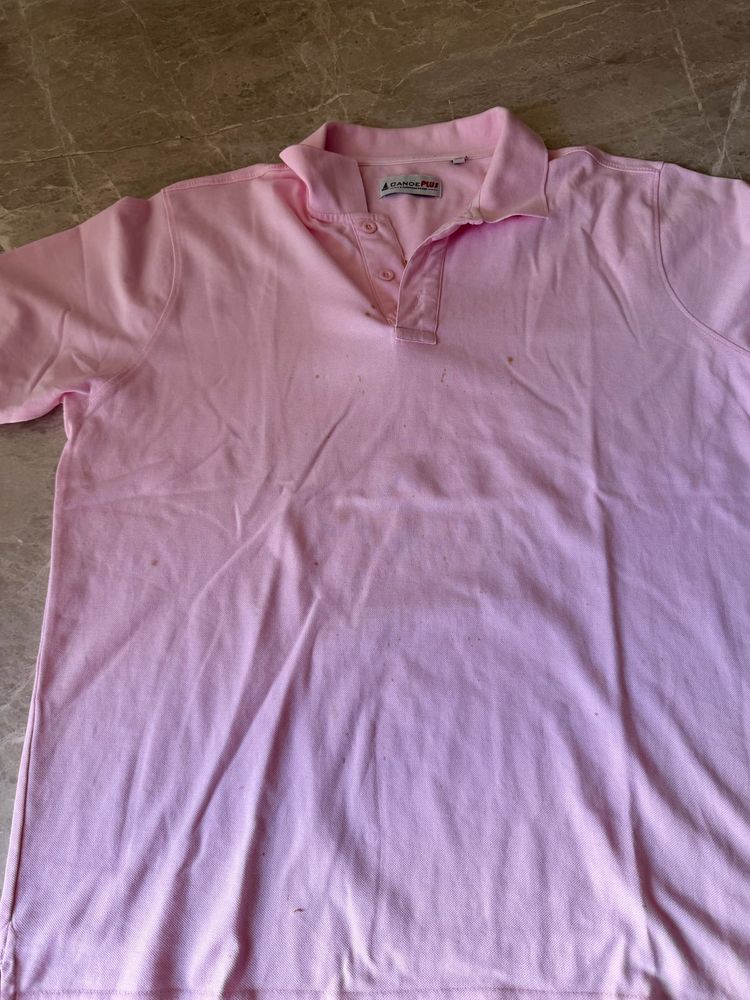 Pink Short Sleeve Polo Shirt