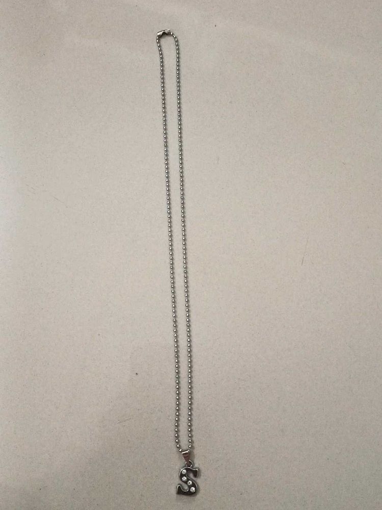 Silver &#39;S&#39; Initial Necklace
