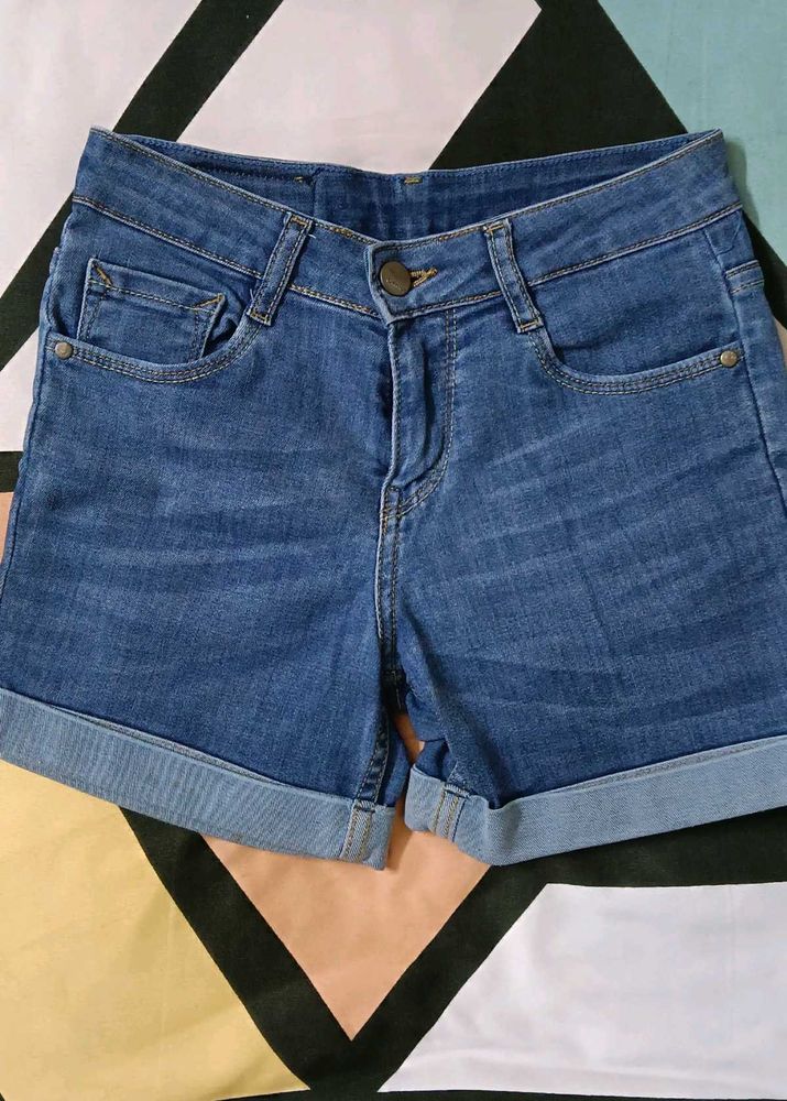Blue Denim Shorts