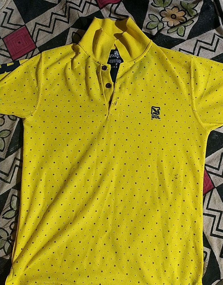 Woodland Yellow 💛 polo T-shirt For Men