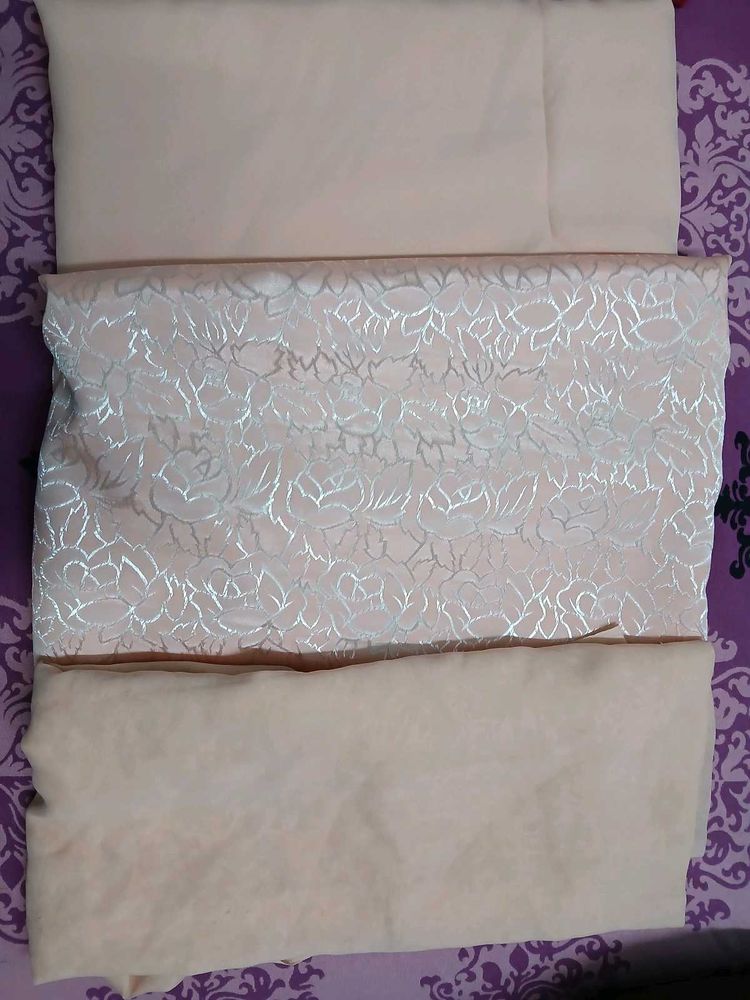 Beautiful Peach Colour Dress Material With Dupatta