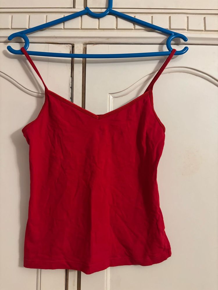 Red Spaghetti Strap Top