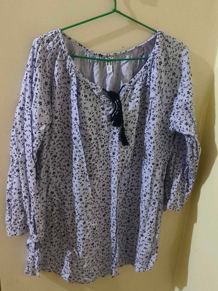 Floral Print Tunic Top