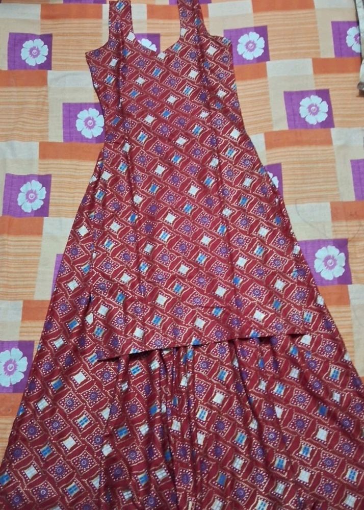 Red Kurta Plazzo Set For Your Festival Celebration