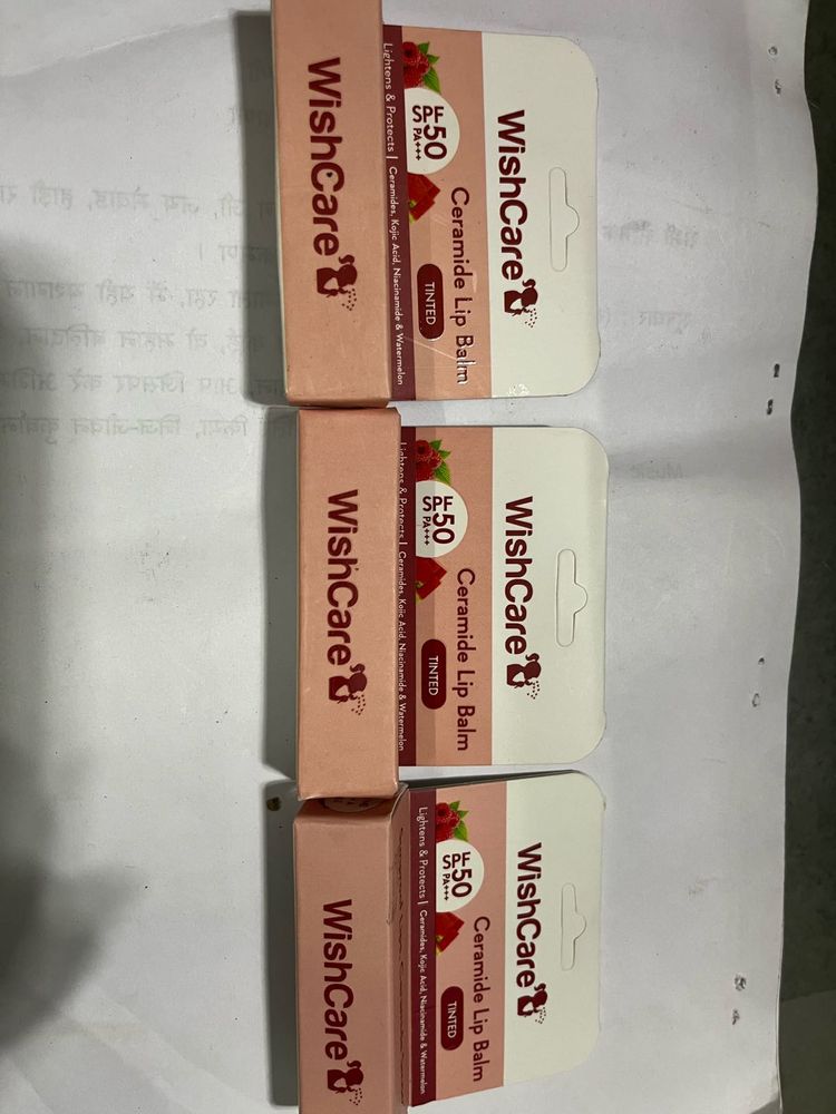WishCare Lip Balm SPF 50 Combo X 3