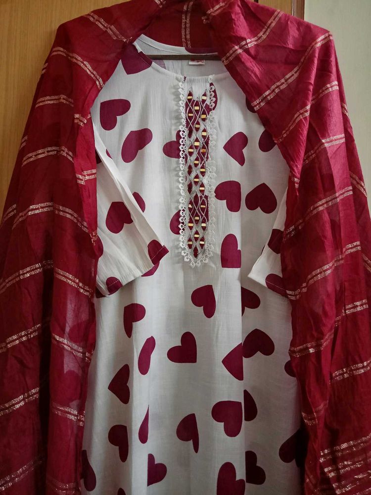 Pakistani Designer Kurta Pant Dupatta Set
