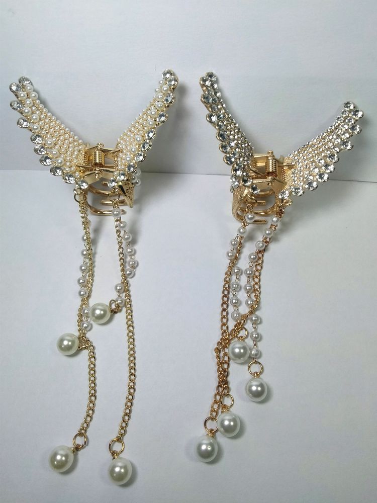 2 Pcs Korean Style Metal Hair Claw/ Clutcher