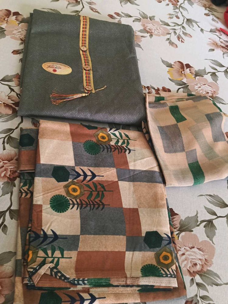 Multicolored Unstiched Suit Fabric😍