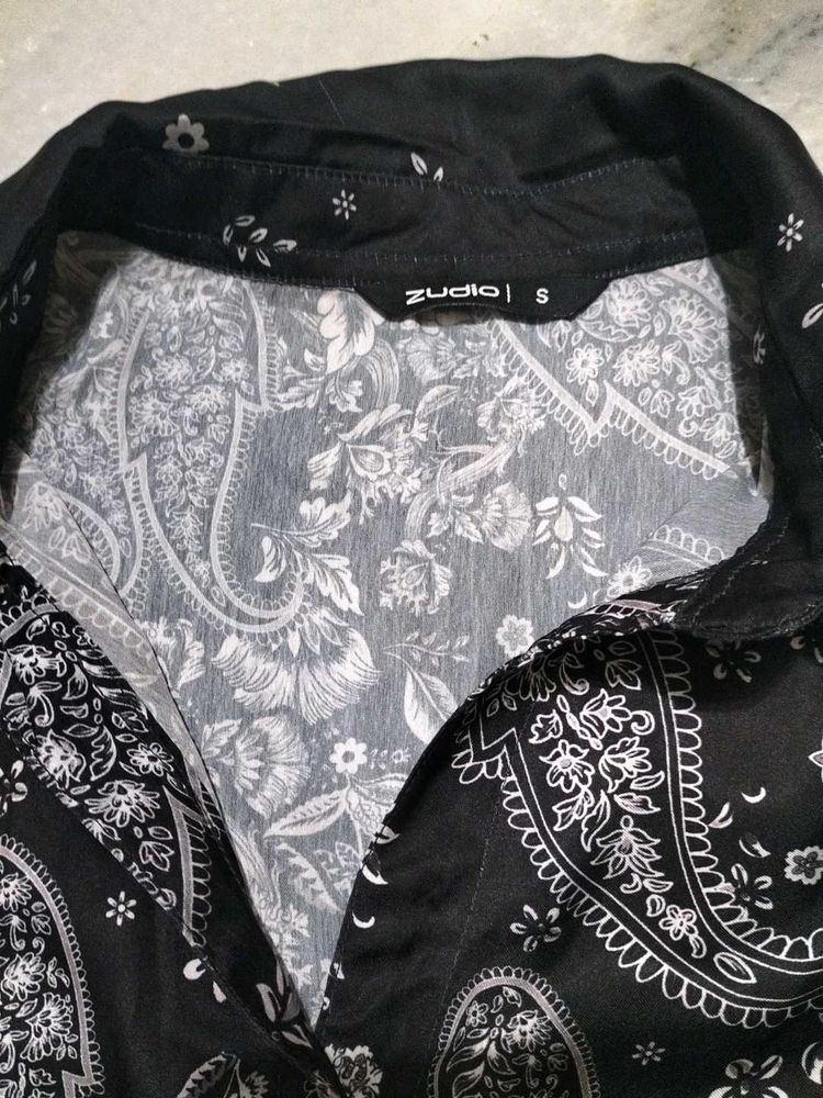 Stylish Black Print Shirt