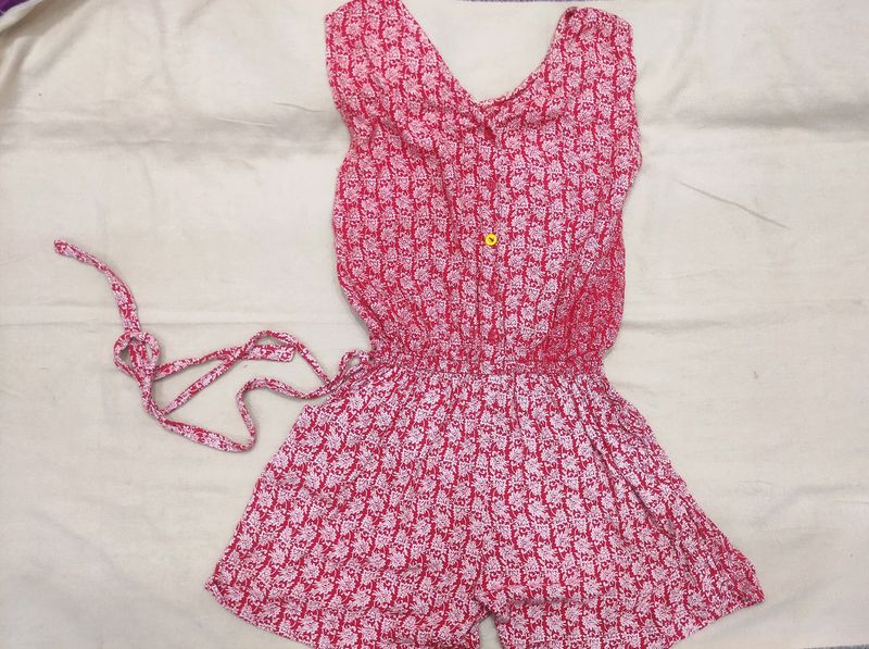 Girls Floral Romper