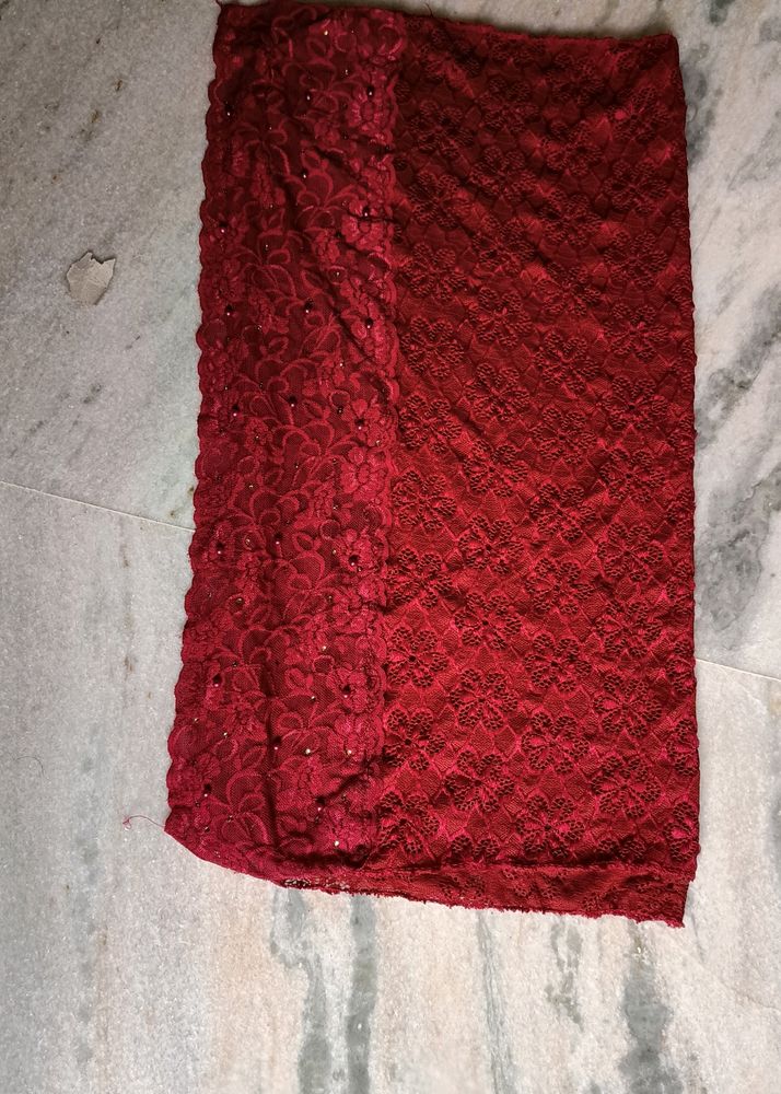 Party Wear Red Scarf